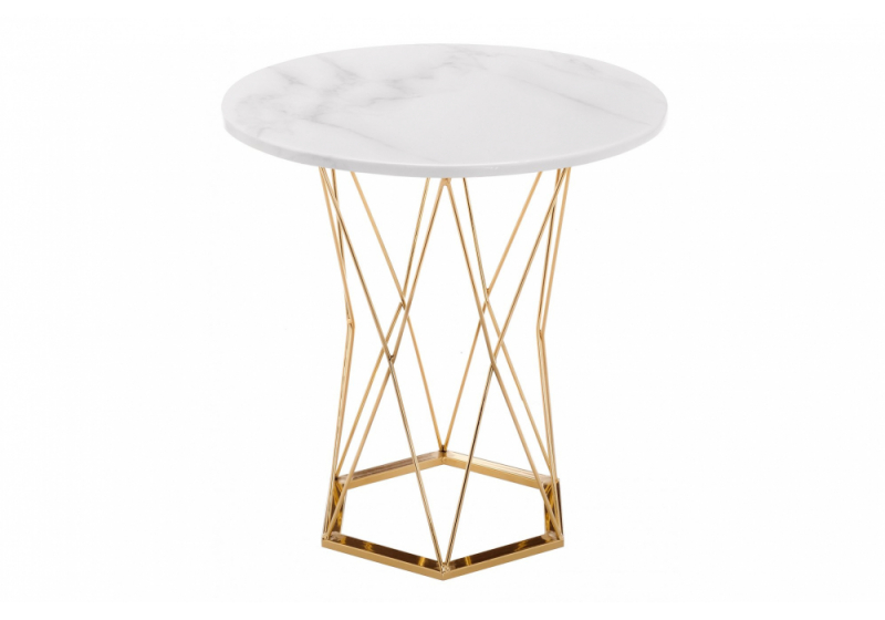 Стол деревянный Melan white / gold (60x70). 