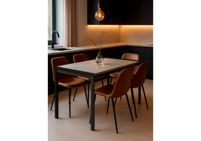 Стол деревянный Центавр бетон / графит (70x75)