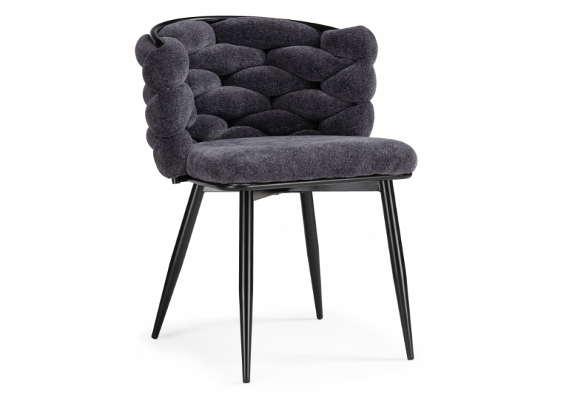 Стул на металлокаркасе на металлокаркасе Rendi gray-blue / black (64x70x77). 