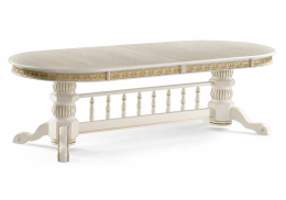 Стол деревянный Кассиль крем / золотая патина (110x77)