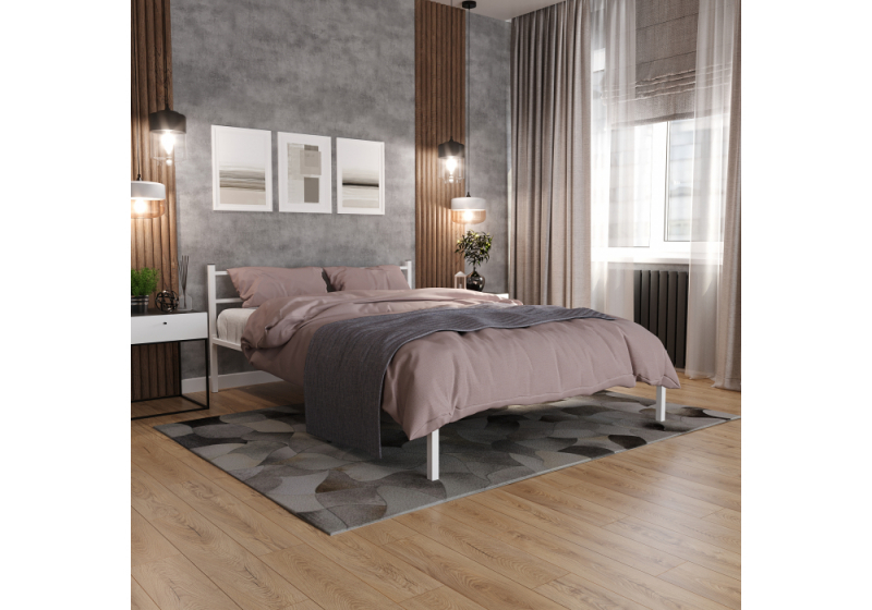 Кровать Фади 1 140х200 белая