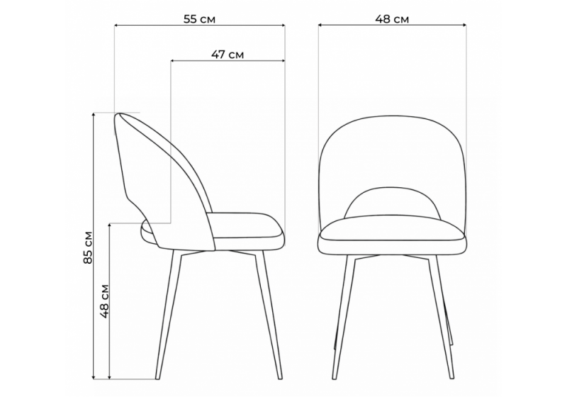 Стул на металлокаркасе Курбис 360 темно-серый (zd 995) / золотой (48x55x85)