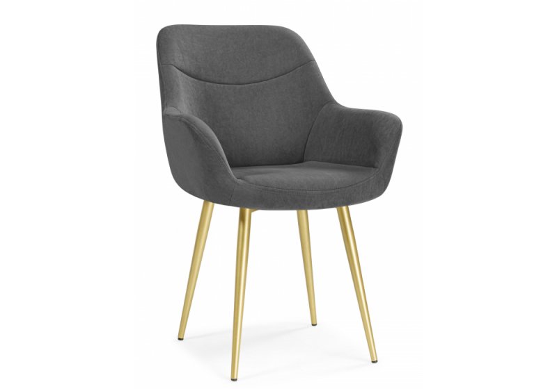 Стул на металлокаркасе Флюид 360 темно-серый (zd 995) / золотой (58x64x86)