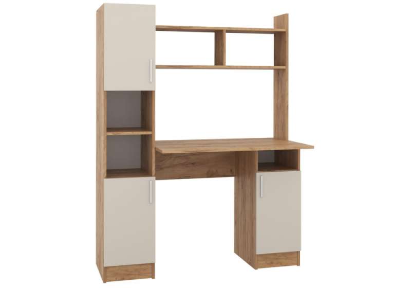 Компьютерный стол Бишоп 6 123х57х160 дуб крафт золотой / кашемир (123x57x160). 